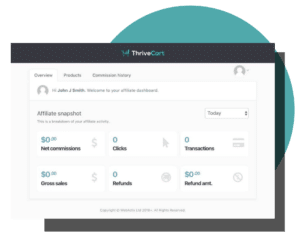 thrivecart dashboard 1